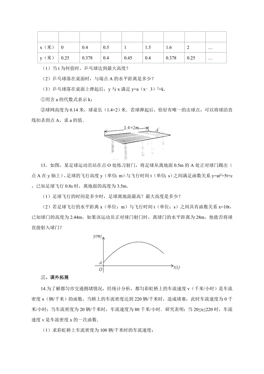 人教版 九年级数学上册《22.3.3实际问题与二次函数》同步练习.doc_第4页