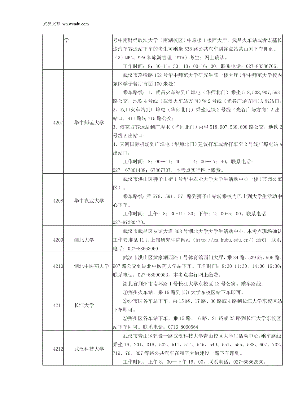 湖北省2016考研现场确认时间及报考点设置_第2页