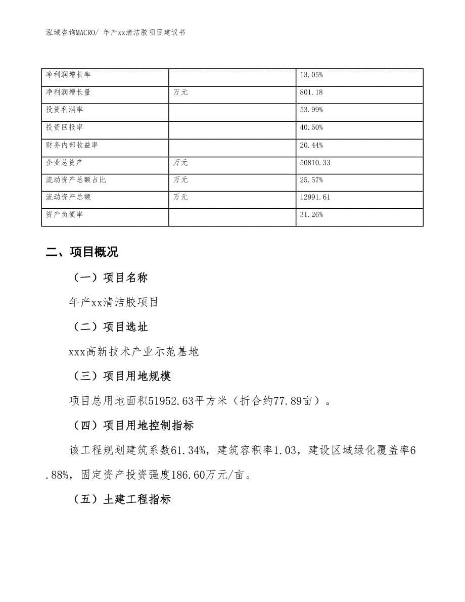 年产xx清洁胶项目建议书_第5页