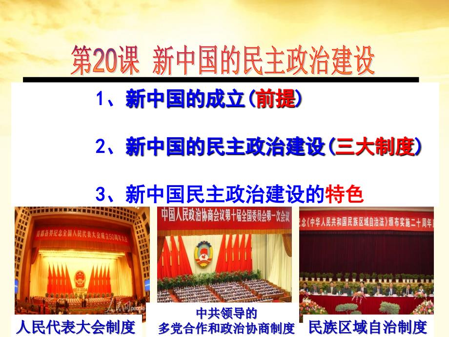 高中政治 6.1 新中国的民主政治建设课件9 新人教版必修1_第1页