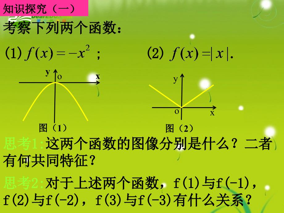 高中数学 第11课时（函数的奇偶性）课件 新人教a版必修1_第3页