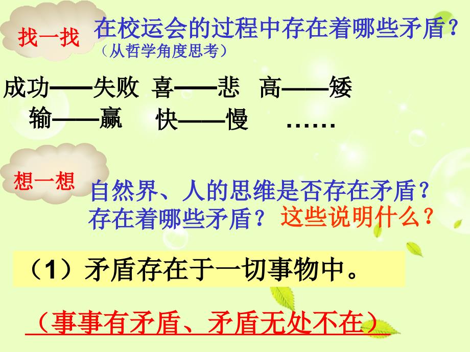 广西桂林市高三政治《矛盾是普遍存在的》复习课件_第2页