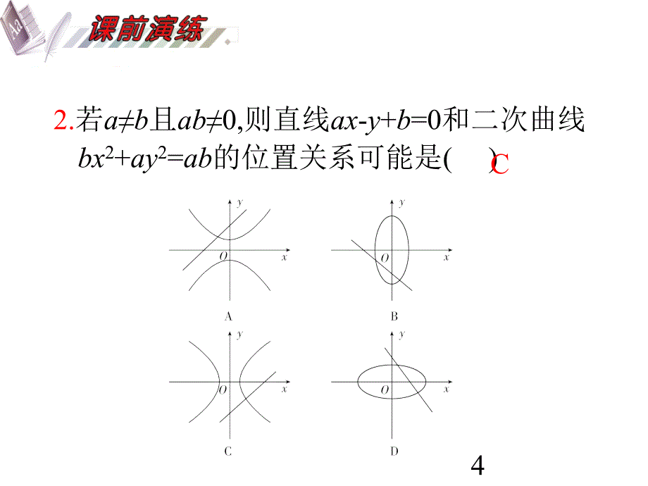 2018届高考数学一轮复习精讲课件 第10单元第62讲 直线与圆锥曲线的位置关系 湘教版 _第4页