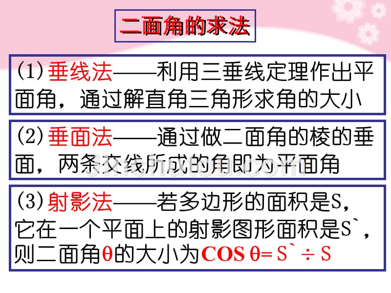 高中数学 用立体几何法求二面角的大小课件 新人教a版必修2_第4页