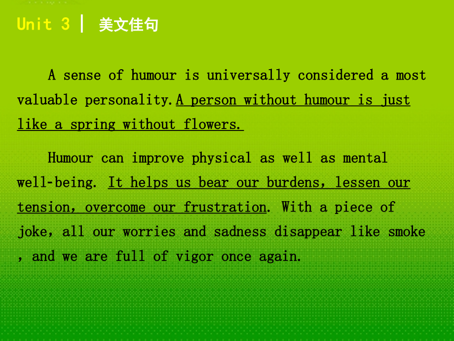 高中英语 unit 3  a taste of english humour复习课课件 新人教版必修4_第3页