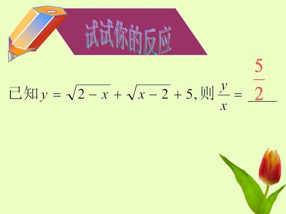 山东省肥城市湖屯镇初级中学九年级数学《二次根式复习》课件_第5页