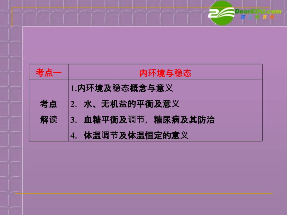 高考生物 第三讲人体的稳态与免态课件_第3页