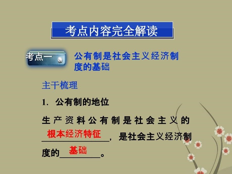 2018届高考政治一轮复习 经济常识 第二课第一节 社会主义初级阶段的经济制度课件 新人教版_第5页