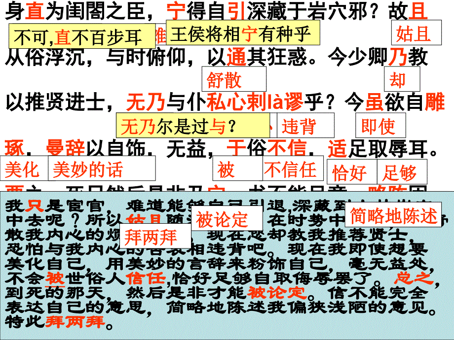 高中语文 第三专题之《报任安书》课件　苏教版必修5_第4页