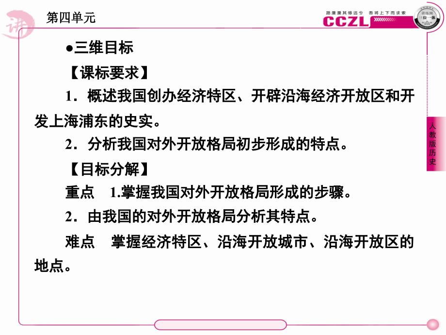 高中历史 第四单元  中国特色社会主义建设的道路 第13课  对外开放格局的初步形成课件 新人教版必修2_第3页