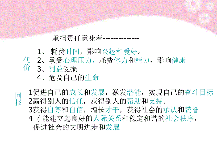 山东省肥城市湖屯镇初级中学九年级思想品德《面对责任的选择》课件 人教新课标版_第4页