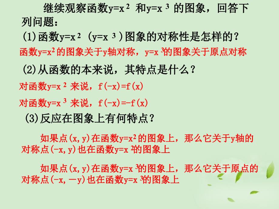 高中数学 2.1.4《函数的奇偶性》 课件一 新人教b版必修1_第2页