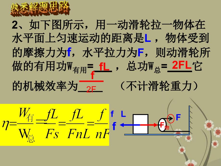 山东省肥城市湖屯镇初级中学九年级物理全册《滑轮组机械效率的计算》课件 新人教版_第4页