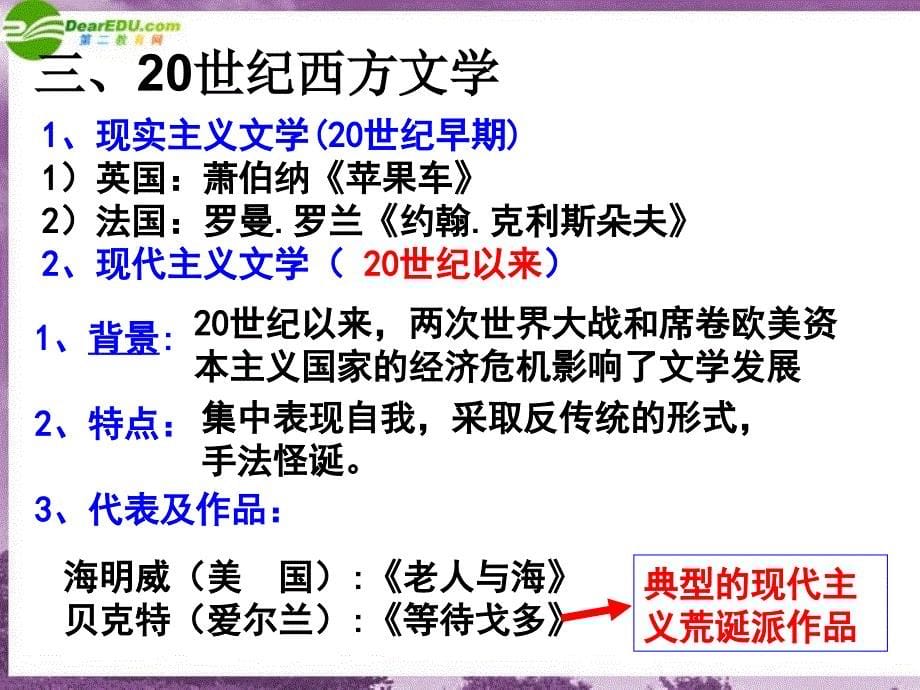 高中历史 第八单元复习课件 新人教版必修3_第5页