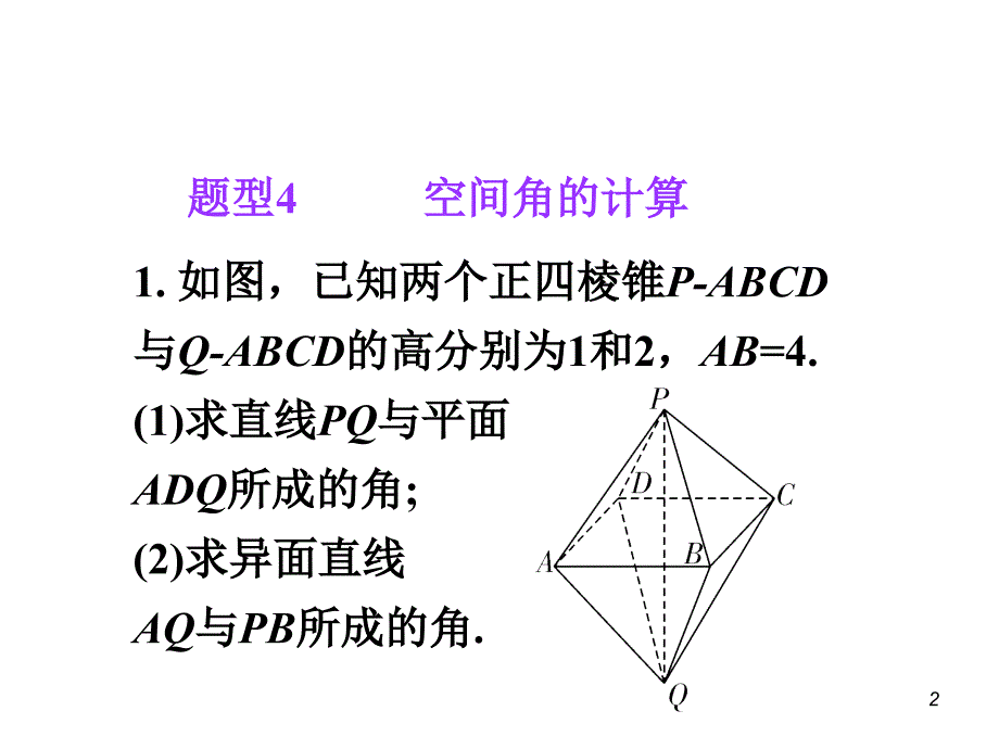 2018届高考数学第1轮总复习 全国统编教材 9.6空间向量的坐标运算（第2课时）课件 理_第2页