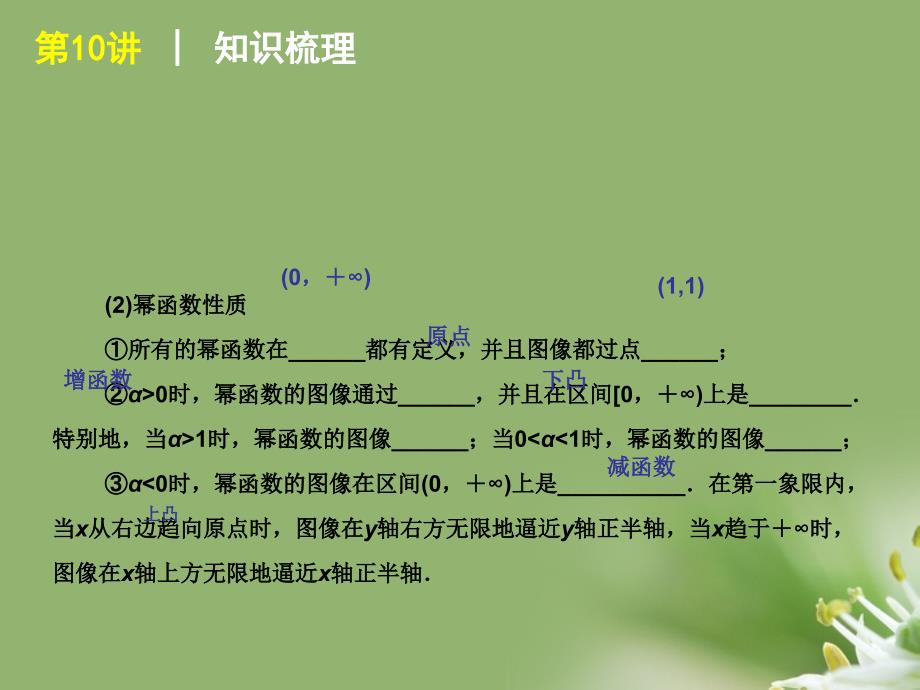 2018届高考数学复习方案 第2单元第10讲 幂函数与函数的图像课件 理 北师大版_第3页