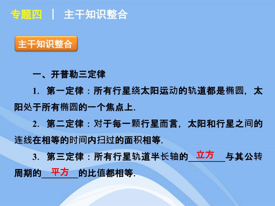 2018届高考物理二轮复习 专题4 天体运动精品课件 大纲人教版_第2页