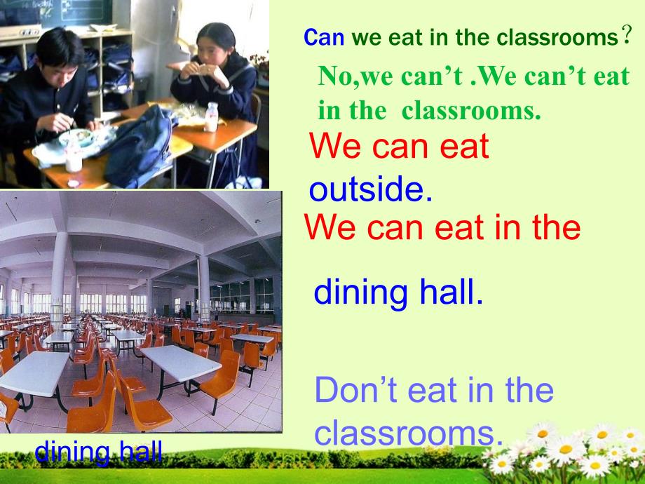 山东省邹城市北宿中学七年级英语下册《unit 12 do not eat in class》课件  人教新目标版_第4页