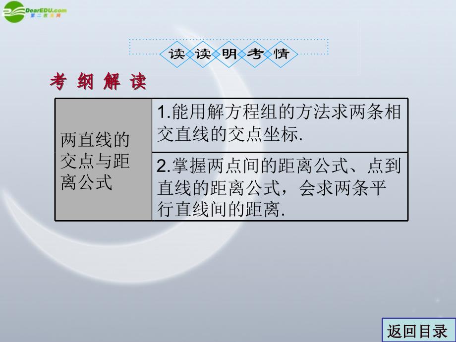 2018届高考数学一轮复习 8.2 两直线的交点坐标与距离公式精品课件 文 新人教a版_第3页