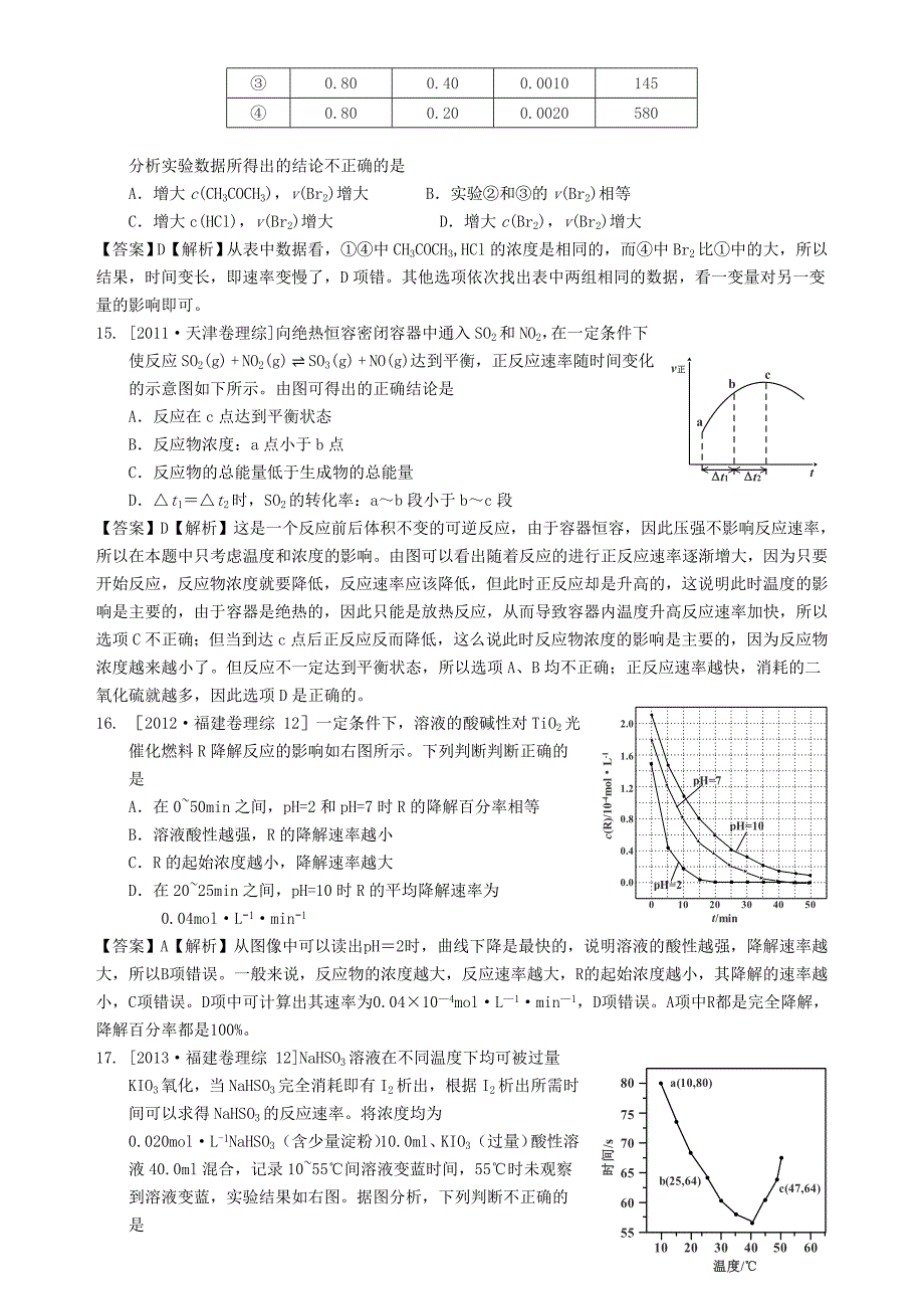 （水滴系列）山东省滕州市2017届高考化学一轮复习 考前特训九 化学反应速率与化学平衡 新人教版_第4页