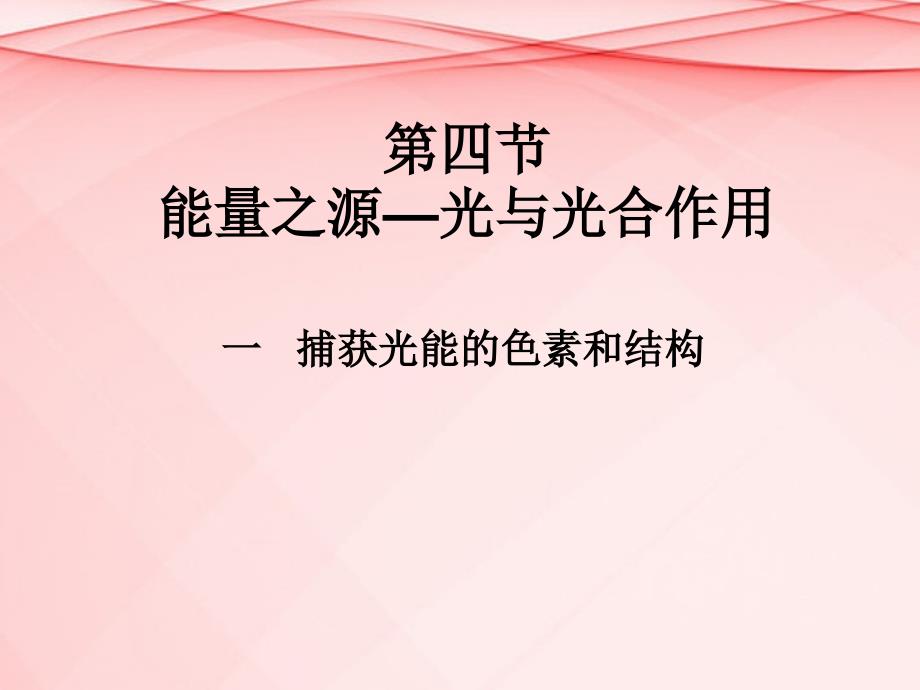 广东省揭阳一中高一生物《能量之源光与光合作用》课件_第1页