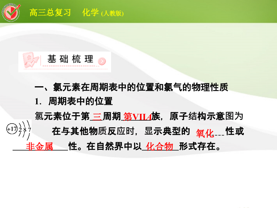 2018届高三化学总复习 必考4-2富集在海水中的元素——氯课件_第2页