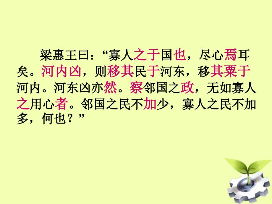 青海省师大二附中七年级语文 《寡人之于国也》课件_第1页