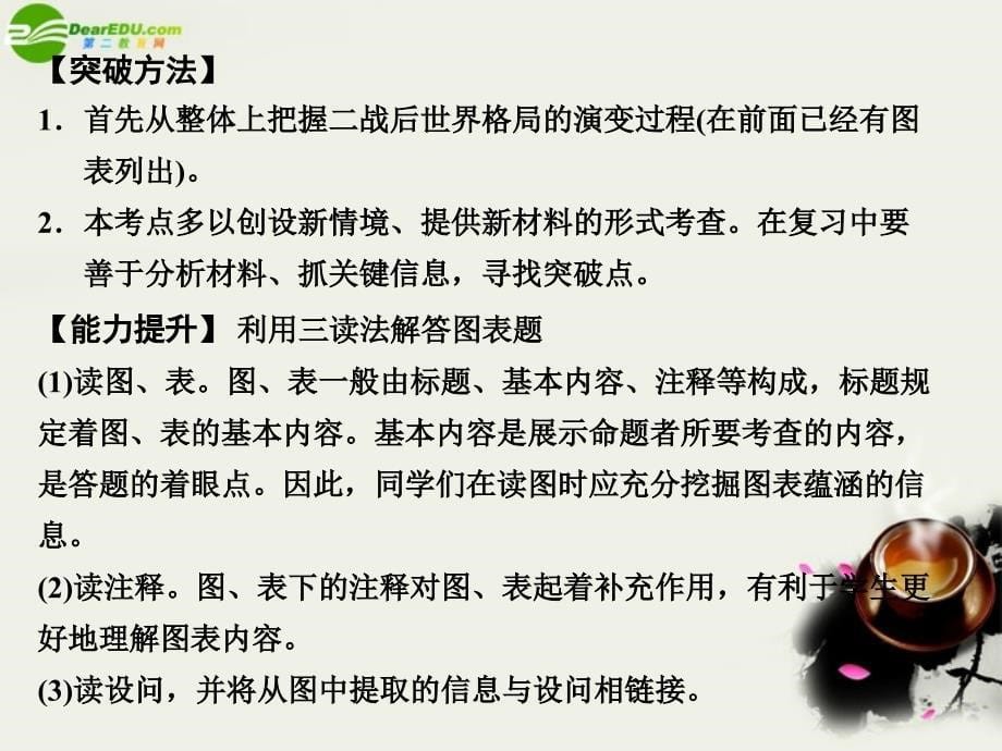 2018届高考历史一轮复习 第8单元 世界政治格局的多极化趋势 单元整合课件 大象版必修1_第5页