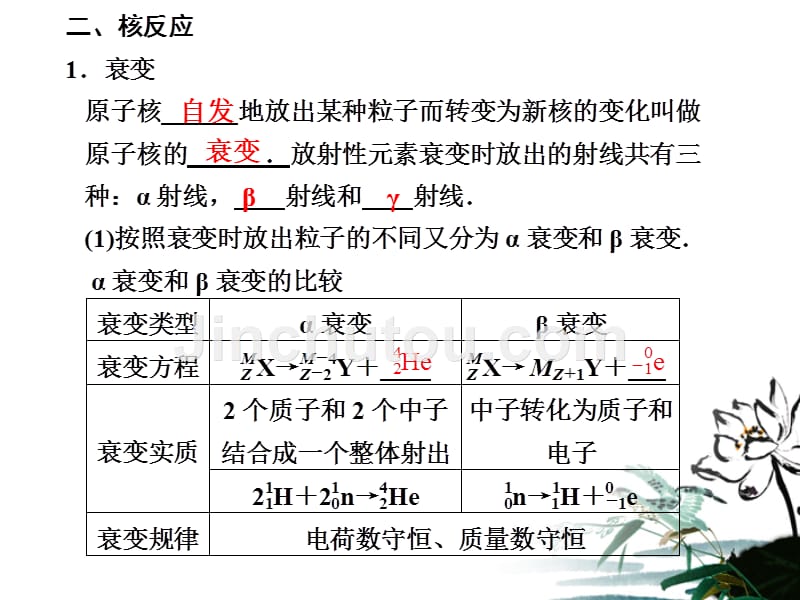 2018届高考物理大一轮复习 13.4原子核衰变与核能课件 新人教版选修3-5_第2页