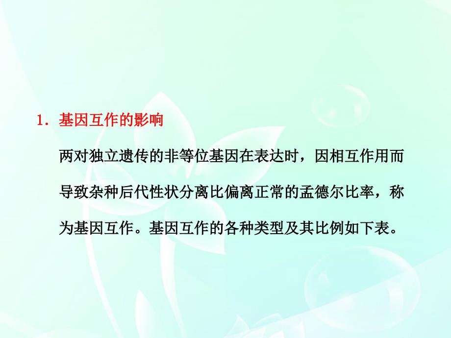 2018届高考生物一轮复习 第二单元 “9∶3∶3∶1分离比”偏离的类型 专题大看台精品课件 新人教版必修2_第3页