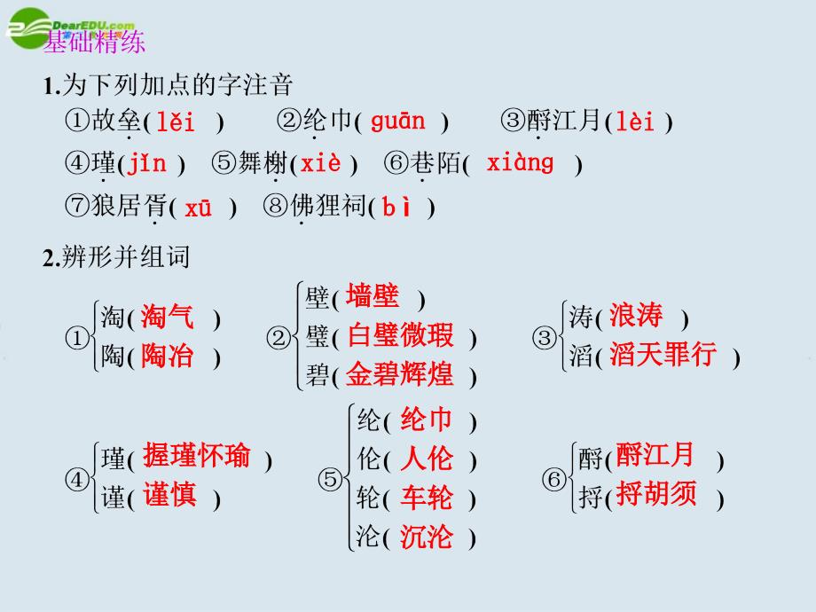 高中语文 第一单元  第1课宋词二首  第1课时课件 苏教版必修4_第2页