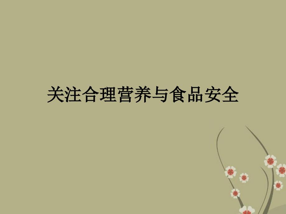 海南省三亚五中七年级生物上册《4.2.3关注食品安全》课件 新人教版_第1页