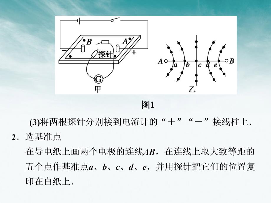 2018高中物理大一轮复习 第九章 实验十 用描迹法画出电场中平面上的等势线讲义课件 大纲人教版_第3页