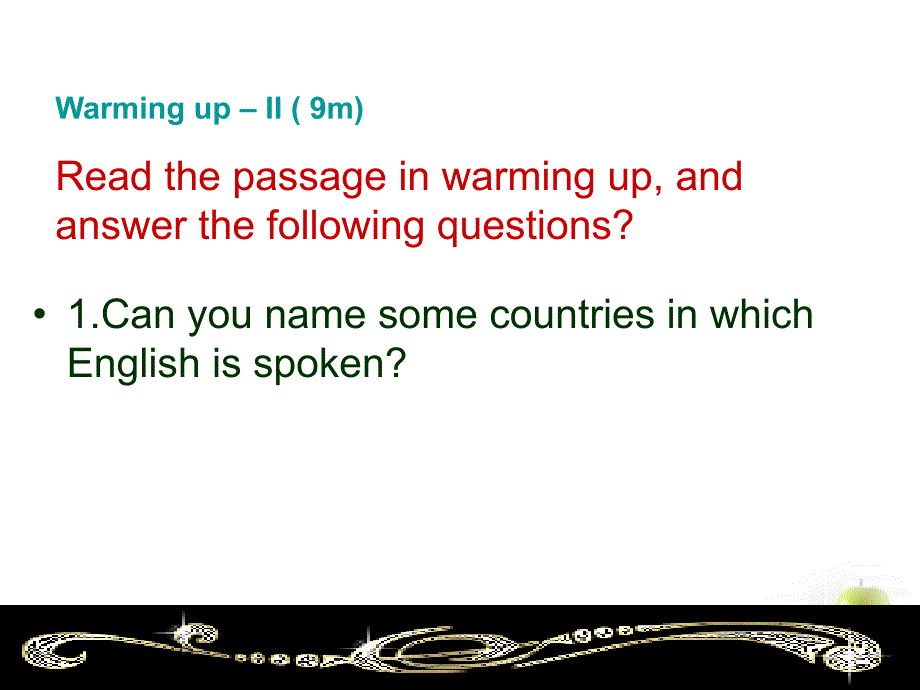 高中英语 unit2 english around the world- warming up and reading i优质课件 新人教版必修1_第3页