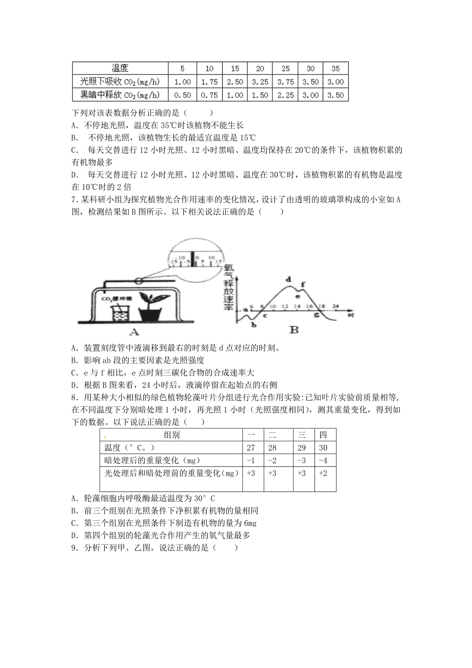 湖北省枣阳市阳光中学2016届高三生物下学期期中试题_第2页