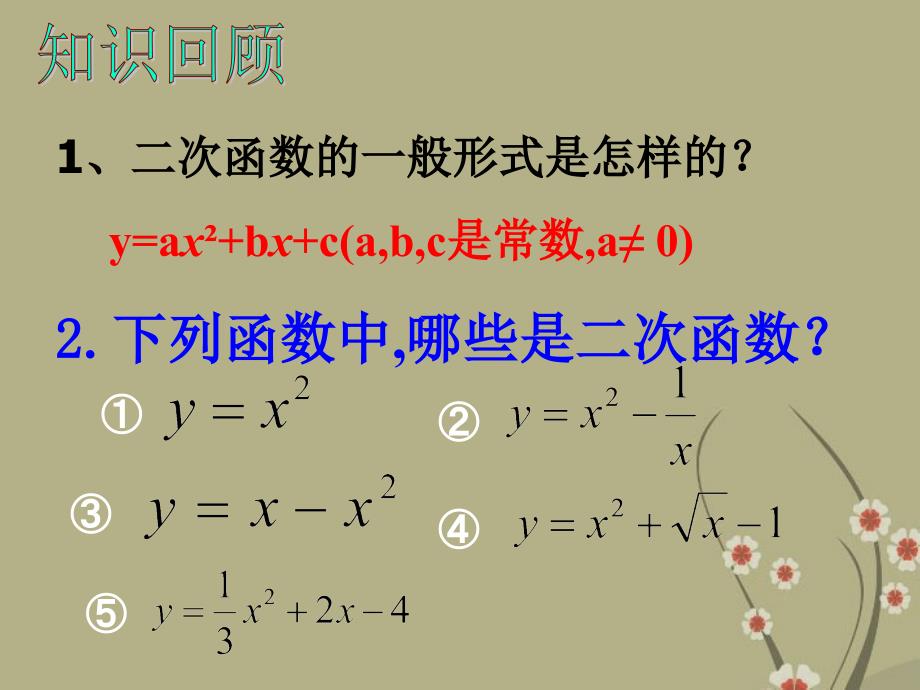 广东省广州市白云区汇侨中学九年级数学下册《26.1二次函数y=ax2的图象和性质》课件（1） 新人教版_第2页