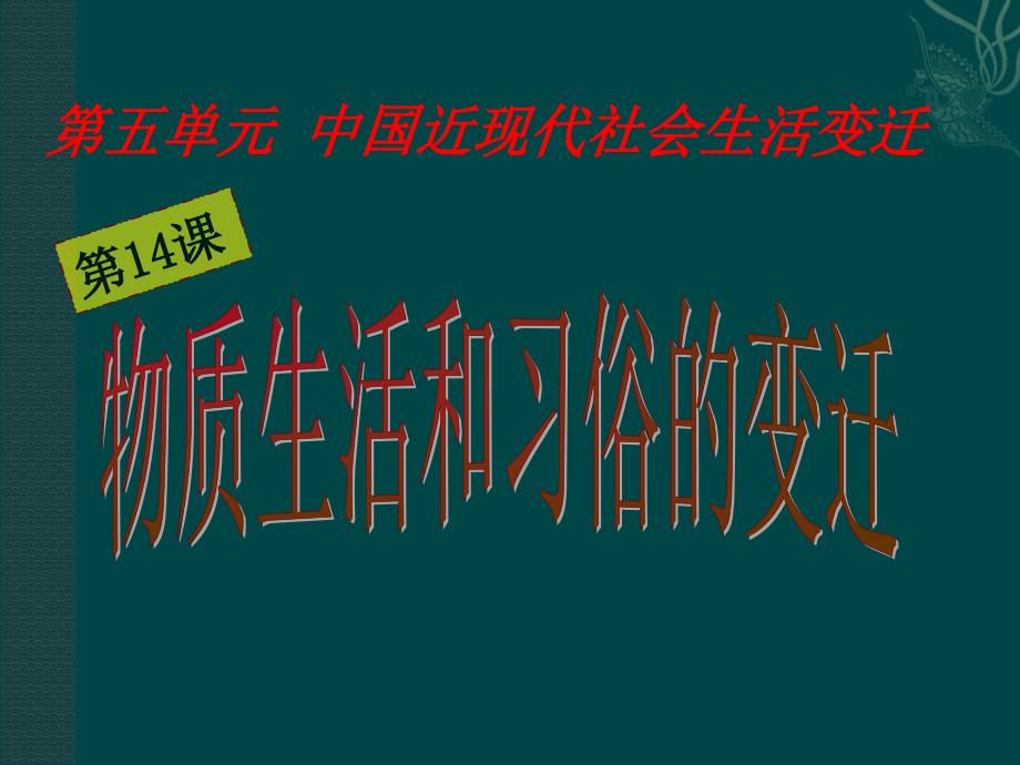 2018高中历史 5.1 物质生活与习俗的变迁14课件 新人教版必修2_第3页