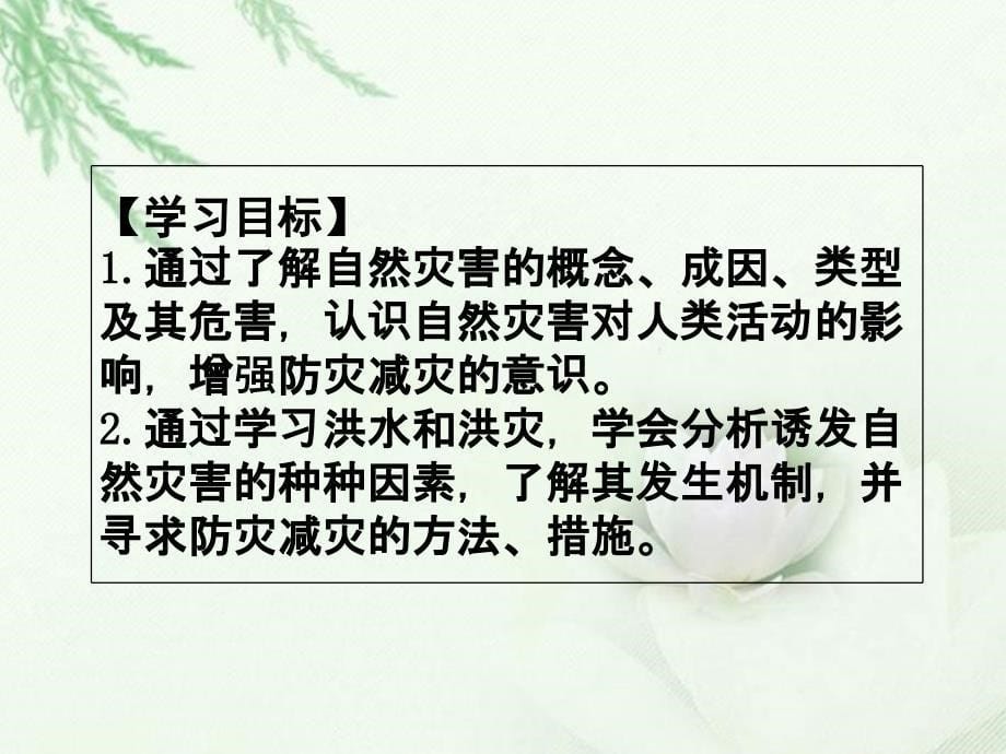 高中地理 第四单元 第二节 自然灾害与人类 以洪灾为例课件 鲁教版必修1_第5页