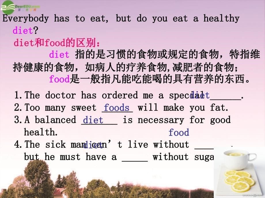 高中英语 unit 2 healthy eating-learning about language课件 新人教版必修3_第5页