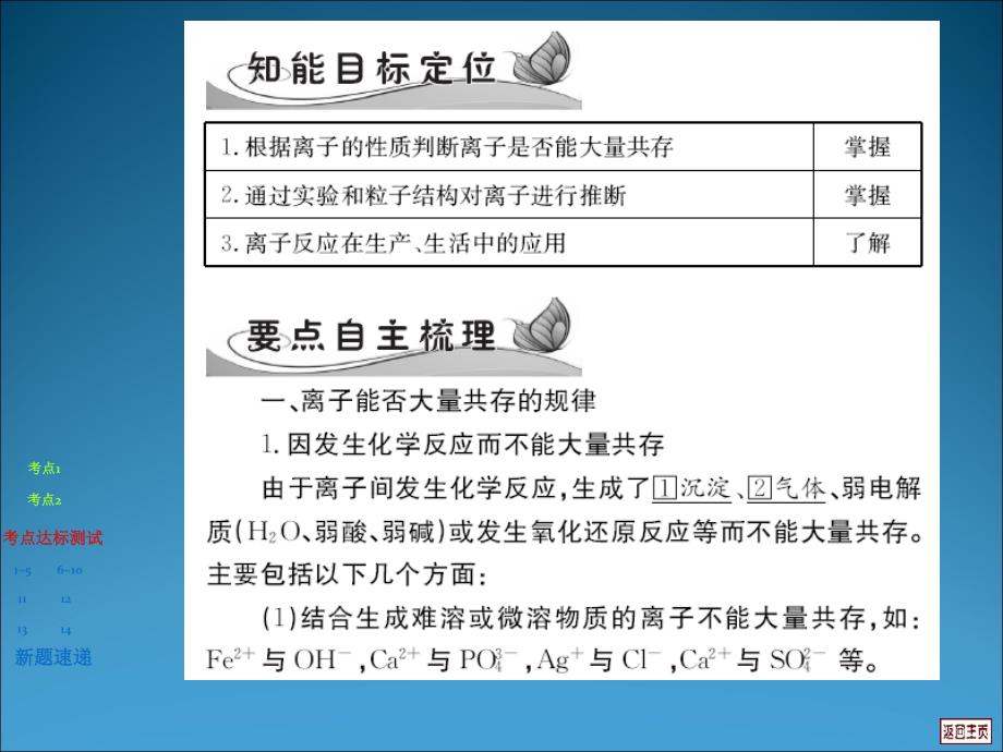 高中化学 专题第4讲 离子共存和离子推断精品复习课件_第2页