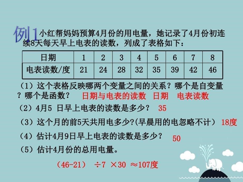 2017-2018学年八年级数学下册 20.4 函数的初步应用课件 （新版）冀教版_第5页