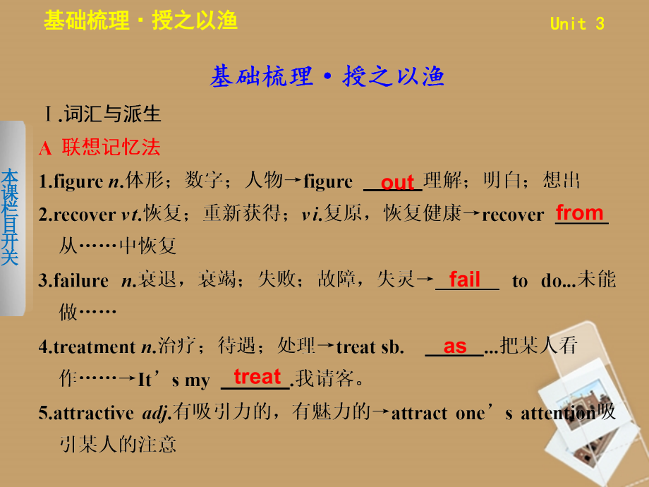 2018版高考英语大一轮复习 unit 3课件 译林版必修1_第4页