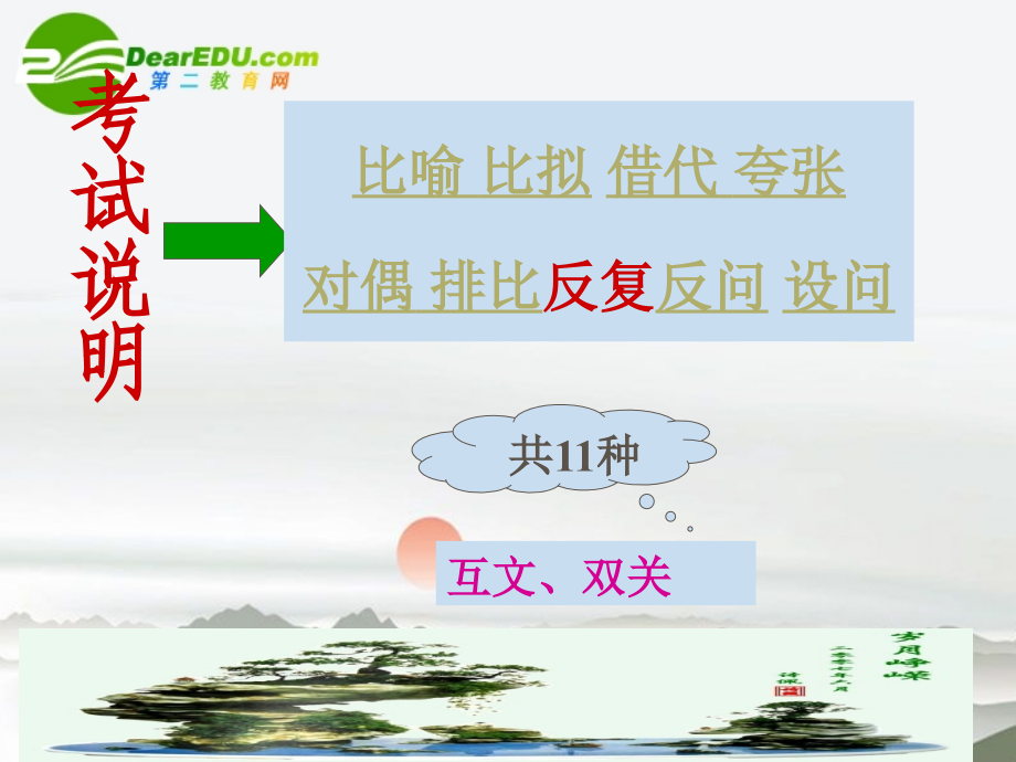 2018年高考语文 专项训练修辞手法的运用课件_第2页