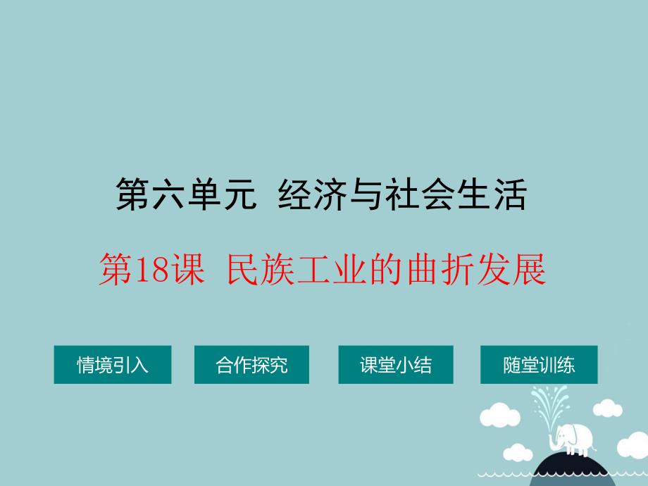 八年级历史上册 第18课 民族工业的曲折发展课件1 华东师大版_第1页