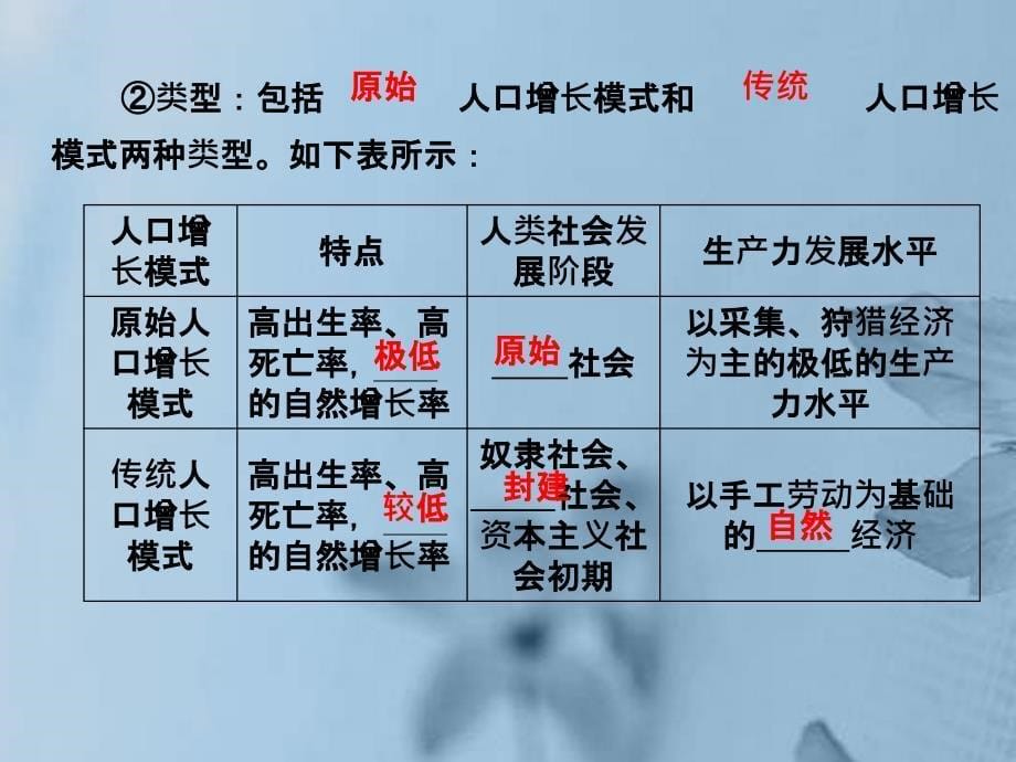 2018高考地理总复习 人文地理 1-1 人口增长模式 人口合理容量 地域文化与人口课件 湘教版_第5页