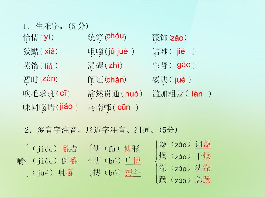 2017-2018学年九年级语文上册 第四单元 15.短文两篇习题课件 新人教版_第2页