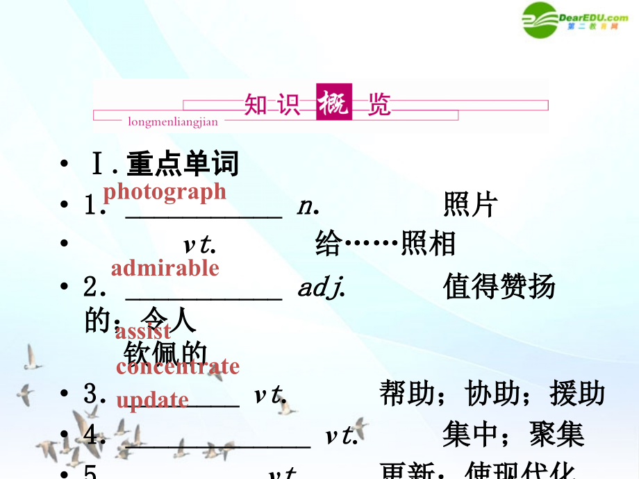 （山东）《龙门亮剑》2018高三英语一轮课件 unit 4 新人教版必修5_第2页