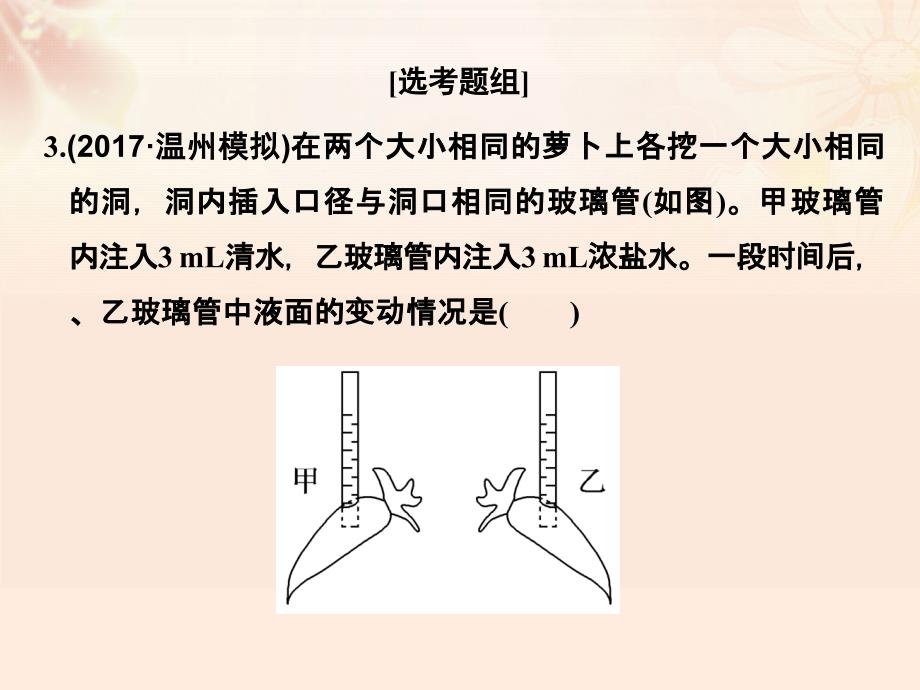 （浙江选考）2018版高考生物总复习 专题2 细胞代谢 第6讲 物质出入细胞的方式课件_第4页