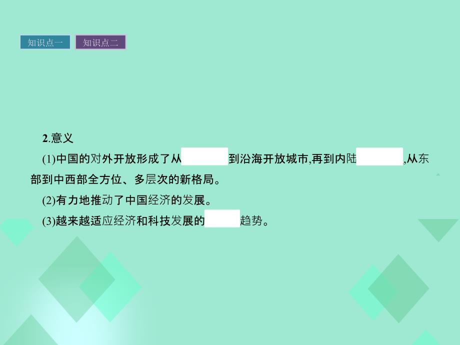 2017-2018学年高中历史 第四单元 中国社会主义建设发展道路的探索 第20课 对外开放格局的形成课件 岳麓版必修2_第4页