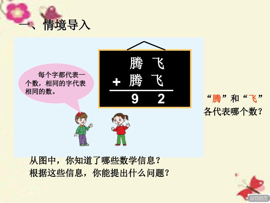 2018春二年级数学下册 第四单元《勤劳的小蜜蜂—万以内数的加减法（一）》（算式中的推理）课件 青岛版六三制 (2)_第2页